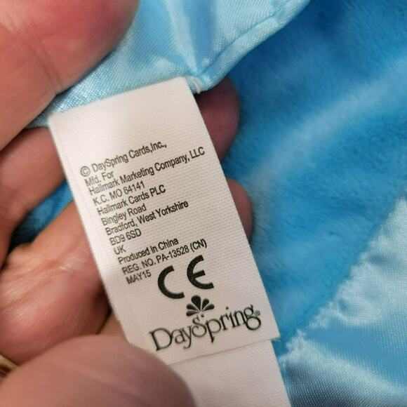 Lovey Baby Security Blanket Peek-a-Boo Jesus Loves You Christian Plush Blue - Picture 10 of 10